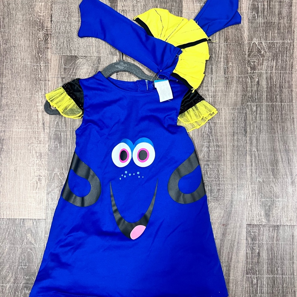 Disney Dory Blue and Yellow Fish Costume for Kids 3t-4t